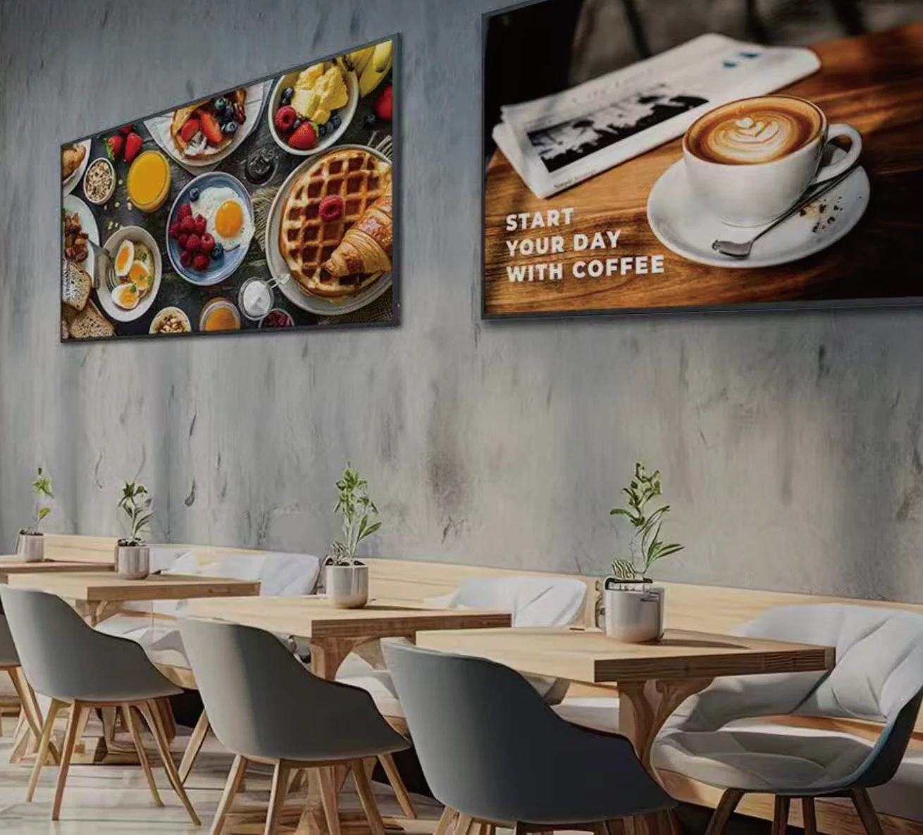 IDMB installed look in a dining environment