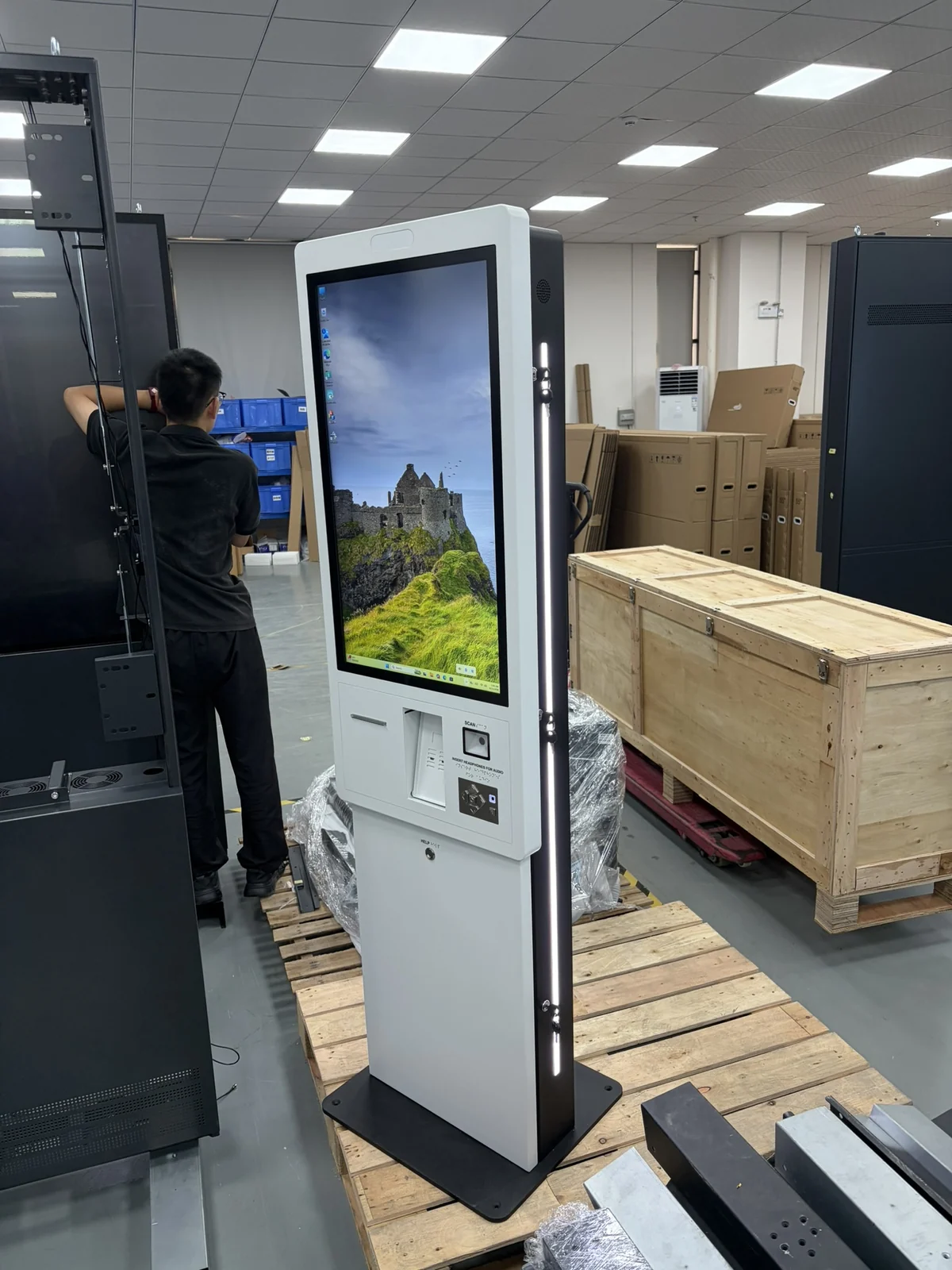 Slim ordering kiosk front view